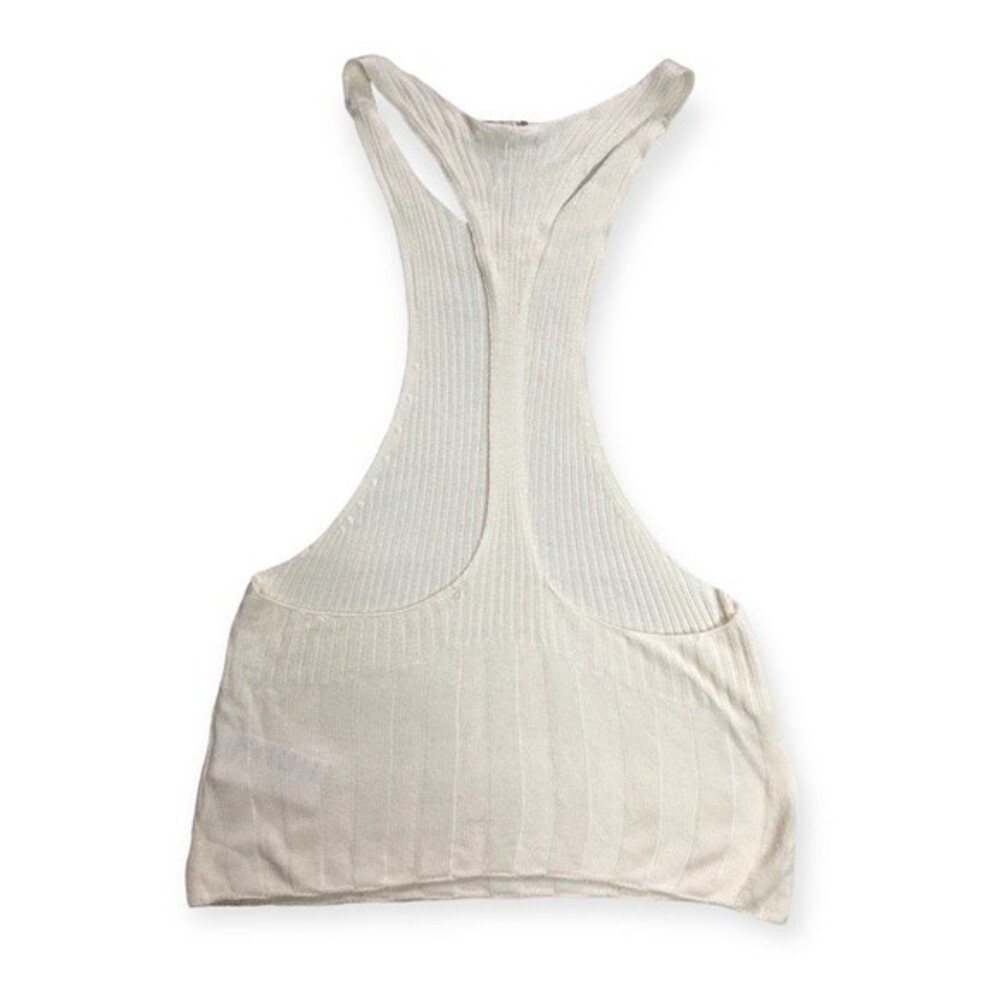 Free People Intimately Creme Ribbed Knit Racerback Tank Top - Picture 2 of 5